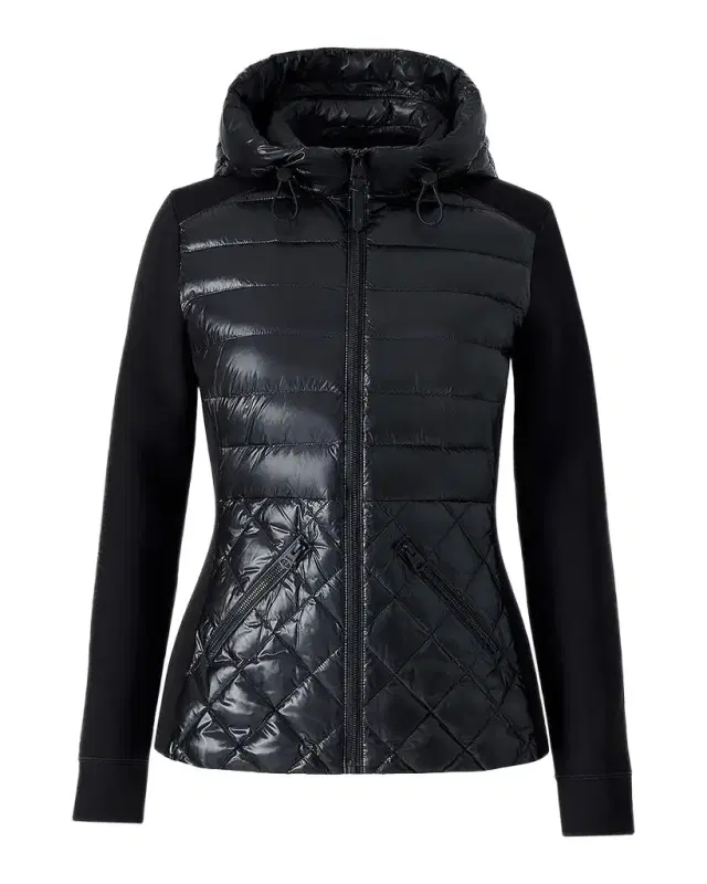 Mackage Agatha Quilted Mixed-Media Hooded Down Jacket