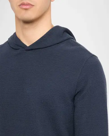 Vince Men's Double-Face Textured Hoodie | Thumbnail 5