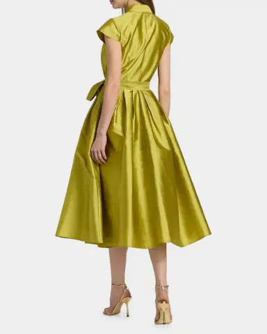 THEIA Vada Taffeta Shirtdress | Thumbnail 3 THEIA Vada Taffeta Shirtdress | Thumbnail 3