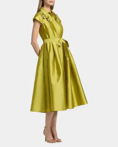 THEIA Vada Taffeta Shirtdress | Thumbnail 7 THEIA Vada Taffeta Shirtdress | Thumbnail 7