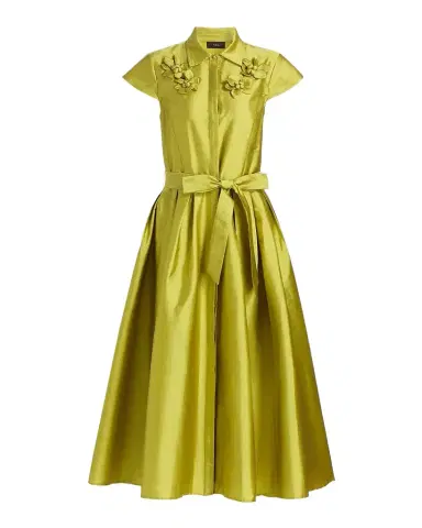 THEIA Vada Taffeta Shirtdress | Thumbnail 1 THEIA Vada Taffeta Shirtdress | Thumbnail 1