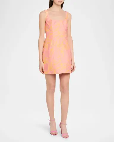 As It May Amira Sleeveless Floral Jacquard Mini Dress | Thumbnail 4 As It May Amira Sleeveless Floral Jacquard Mini Dress | Thumbnail 4