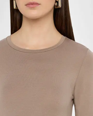 MAJESTIC FILATURES Soft Touch Long-Sleeve Crewneck T-Shirt | Thumbnail 5