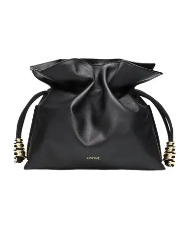 Loewe Flamenco Ruched Clutch Bag in Leather | Thumbnail 1 Loewe Flamenco Ruched Clutch Bag in Leather | Thumbnail 1