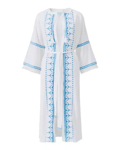 Melissa Odabash Anais Embroidered Midi Kaftan | Thumbnail 1