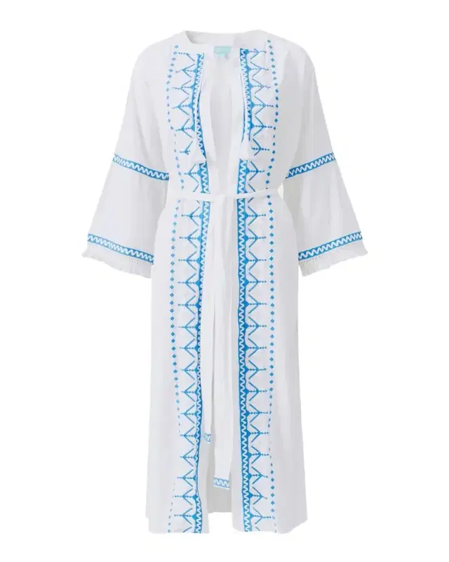 Melissa Odabash Anais Embroidered Midi Kaftan