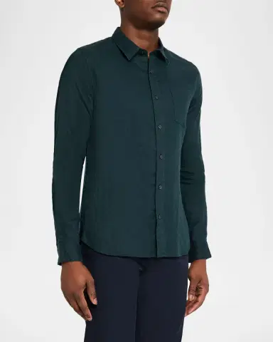 Vince Men's Linen Sport Shirt | Thumbnail 4