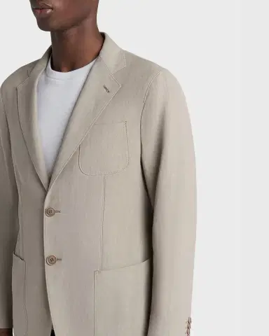 Giorgio Armani Men's Linen Upton Jacket | Thumbnail 5 Giorgio Armani Men's Linen Upton Jacket | Thumbnail 5