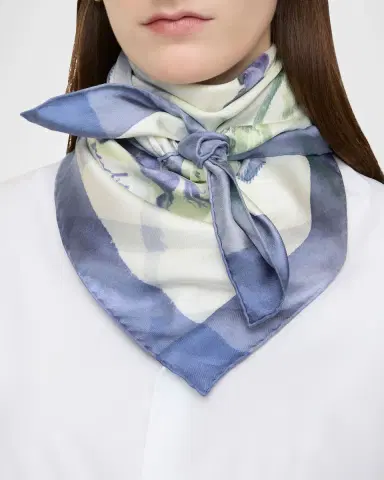 Burberry Watercolor Check Silk Scarf | Thumbnail 4 Burberry Watercolor Check Silk Scarf | Thumbnail 4