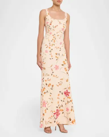 Chiara Boni La Petite Robe Molai Floral-Print Stretch Column Maxi Dress | Thumbnail 4 Chiara Boni La Petite Robe Molai Floral-Print Stretch Column Maxi Dress | Thumbnail 4
