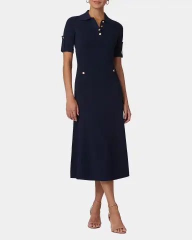 Shoshanna Saylor Button-Embellished Knit Midi Dress | Thumbnail 2 Shoshanna Saylor Button-Embellished Knit Midi Dress | Thumbnail 2