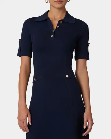 Shoshanna Saylor Button-Embellished Knit Midi Dress | Thumbnail 4 Shoshanna Saylor Button-Embellished Knit Midi Dress | Thumbnail 4