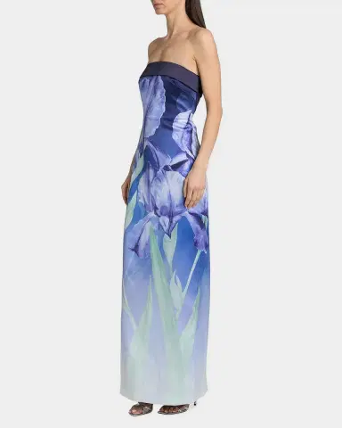 Theia Cyrilla Ombre Floral-Print Column Gown | Thumbnail 7