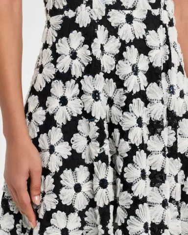 Shoshanna Miller Strapless Floral Tulle Chiffon Maxi Dress | Thumbnail 5