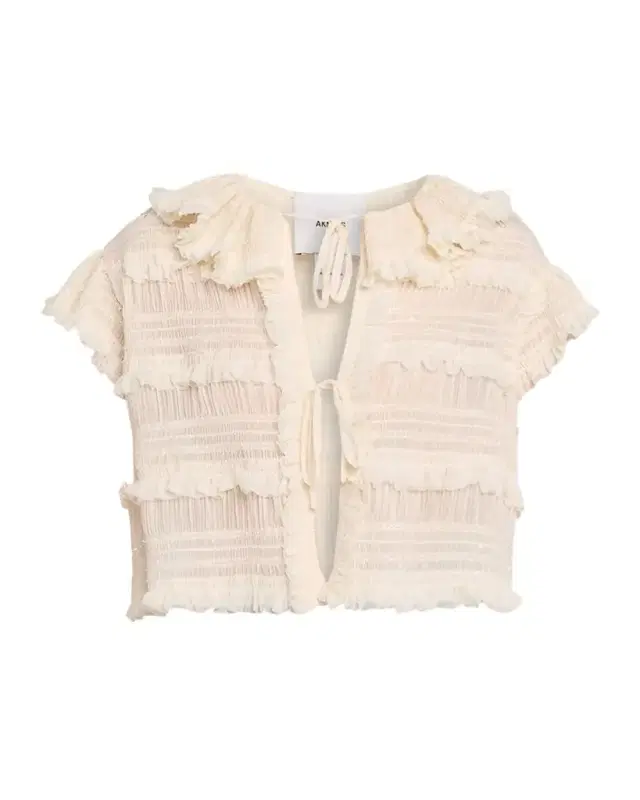 AKNVAS Audra Ruffled Tie-Front Blouse