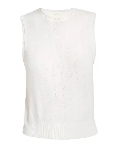 Chloe Pointelle Wool Sleeveless Top | Thumbnail 1