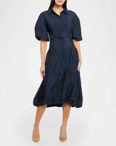 Cinq à Sept Daliah Belted Bubble Midi Dress | Thumbnail 2
