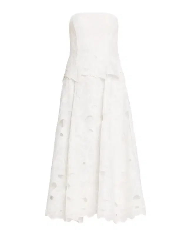 As It May Isla Cutout Floral-Embroidered Midi Dress