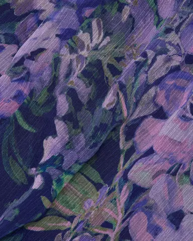 Theia Marisol Floral-Print Pebbled Chiffon Midi Dress | Thumbnail 6 Theia Marisol Floral-Print Pebbled Chiffon Midi Dress | Thumbnail 6