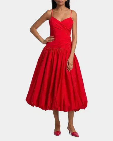 Cinq à Sept Fia Drop-Waist Bubble Midi Dress | Thumbnail 4 Cinq à Sept Fia Drop-Waist Bubble Midi Dress | Thumbnail 4