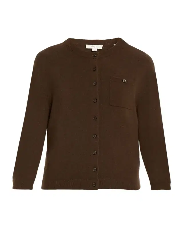 Cashmere-Blend Pocket Cardigan