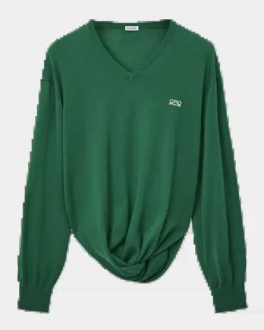 Loewe Draped V-Neck Sweater | Thumbnail 2 Loewe Draped V-Neck Sweater | Thumbnail 2