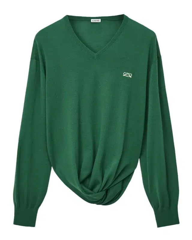 Draped V-Neck Sweater