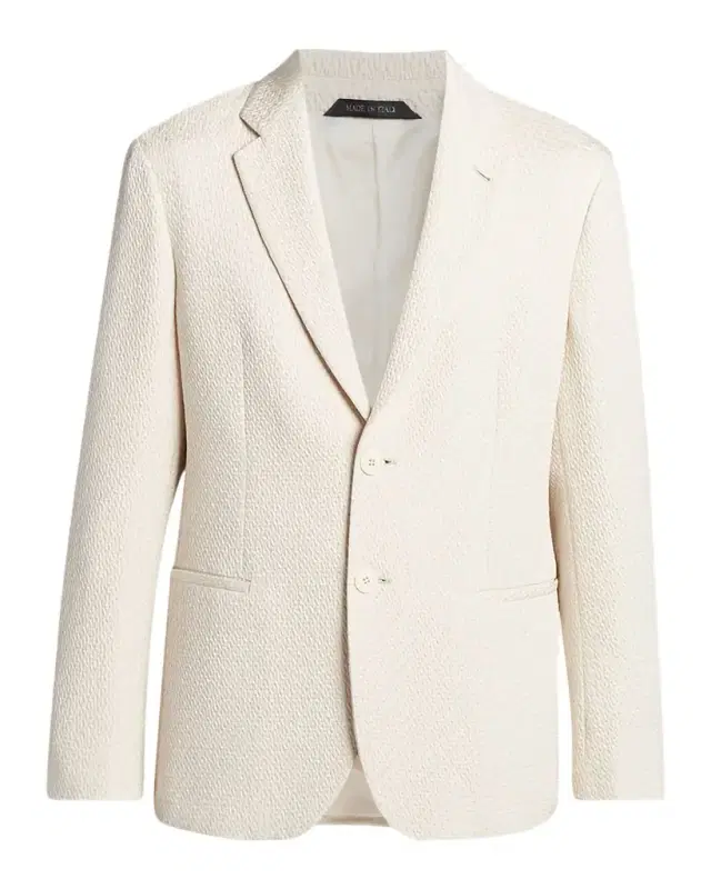 Giorgio Armani Men's Silk and Nylon Jacquard Single-Breasted Blazer