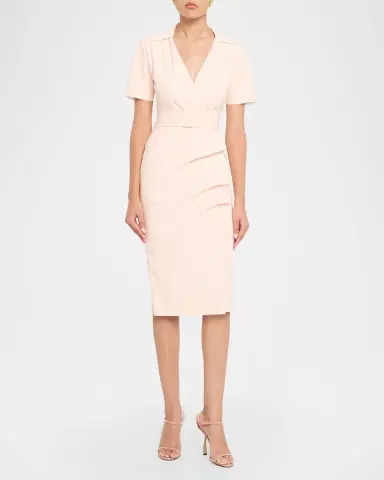 Chiara Boni La Petite Robe Nitra Gingham-Print Midi Sheath Dress | Thumbnail 2 Chiara Boni La Petite Robe Nitra Gingham-Print Midi Sheath Dress | Thumbnail 2