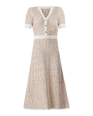 Shoshanna Alison Melange Tweed-Knit Midi Dress | Thumbnail 1 Shoshanna Alison Melange Tweed-Knit Midi Dress | Thumbnail 1