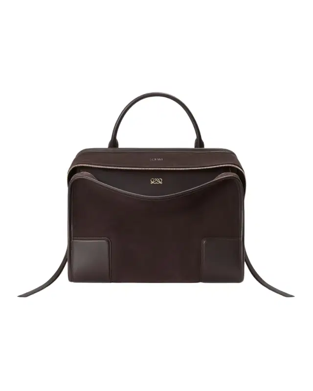 Loewe Amazona 180 Large Top-Handle Bag in Suede