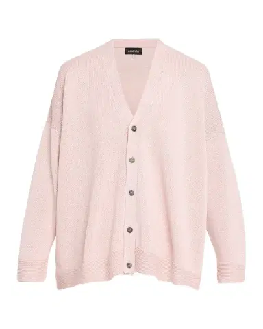 Eskandar Cotton Linen V-Neck Cardigan - Mid Length | Thumbnail 1