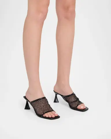 Stella McCartney 65mm Crystal Mesh Mules | Thumbnail 2 Stella McCartney 65mm Crystal Mesh Mules | Thumbnail 2