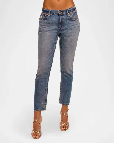 Ramy Brook Milla Distressed Low-Rise Tapered Jeans | Thumbnail 4 Ramy Brook Milla Distressed Low-Rise Tapered Jeans | Thumbnail 4