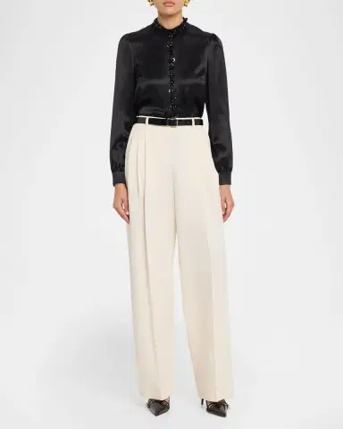 Dolce & Gabbana Rustic Cotton-Linen Canvas Straight-Leg Pants | Thumbnail 2 Dolce & Gabbana Rustic Cotton-Linen Canvas Straight-Leg Pants | Thumbnail 2