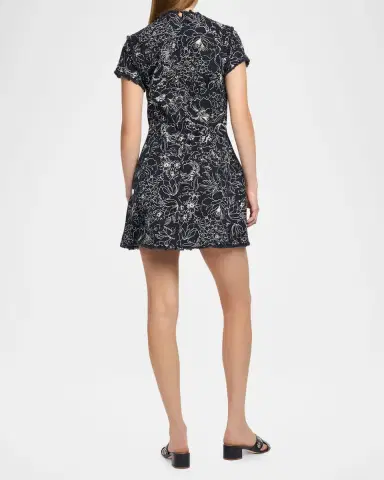 Cinq à Sept Nova Garden Doodle Mini Dress | Thumbnail 3 Cinq à Sept Nova Garden Doodle Mini Dress | Thumbnail 3