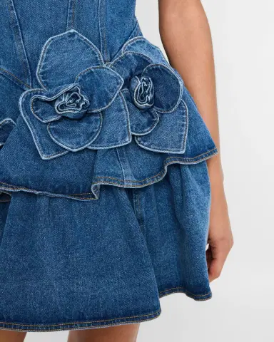 Aknvas Devyn Denim Ruffle Mini Dress | Thumbnail 5 Aknvas Devyn Denim Ruffle Mini Dress | Thumbnail 5