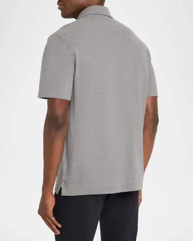 Zegna Men's Pure Cotton Piqué Polo Shirt | Thumbnail 3 Zegna Men's Pure Cotton Piqué Polo Shirt | Thumbnail 3