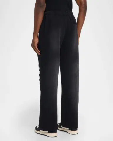 AVIREX Men 's Distress Icon Fleece Drawstring Pants | Thumbnail 3