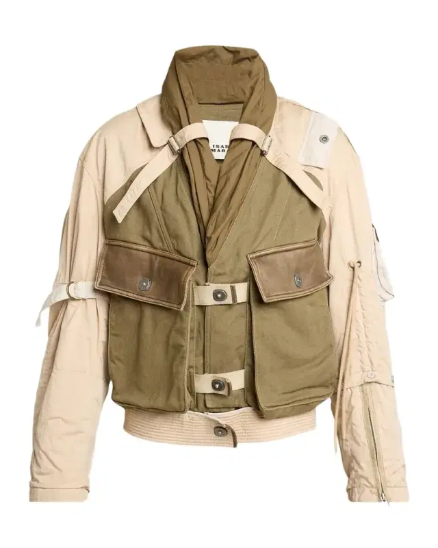 Julissa Mixed-Media Cargo Jacket