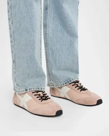 Tory Burch Hank Field Leather & Suede Low-Top Sneakers | Thumbnail 2