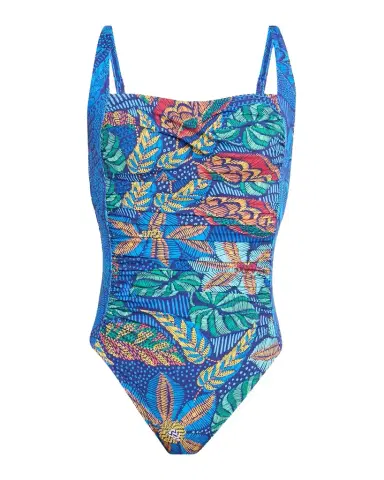 Johnny Was Twist Ruched One-Piece Swimsuit | Thumbnail 1 Johnny Was Twist Ruched One-Piece Swimsuit | Thumbnail 1