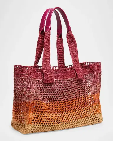Chloé Summer Banana Ombre Raffia Tote Bag | Thumbnail 3