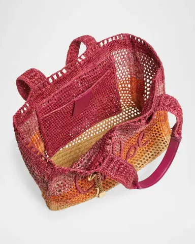 Chloé Summer Banana Ombre Raffia Tote Bag | Thumbnail 4