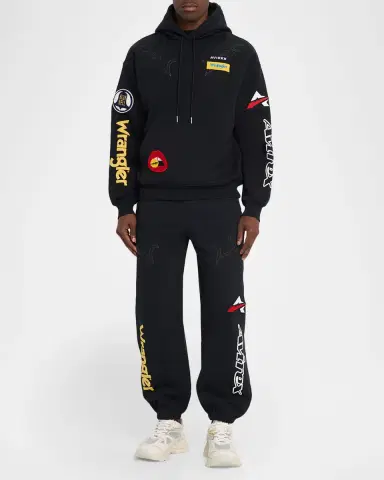 Avirex x Wrangle Men's Multi-Patch Cotton Hoodie | Thumbnail 2 Avirex x Wrangle Men's Multi-Patch Cotton Hoodie | Thumbnail 2