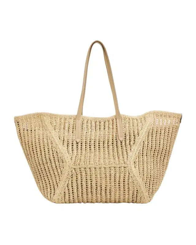 Brunello Cucinelli BC Duo Techno Raffia Tote Bag
