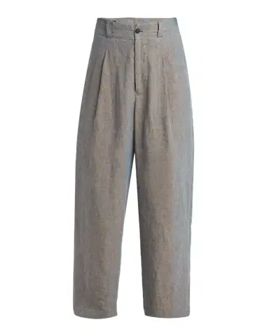 Giorgio Armani Men's Linen Pleated Wide-Leg Trousers | Thumbnail 1