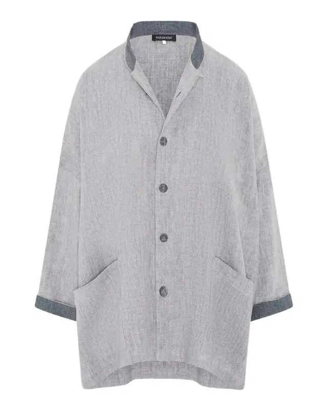 Longer Back Wide Mandarin Jacket - Long Length