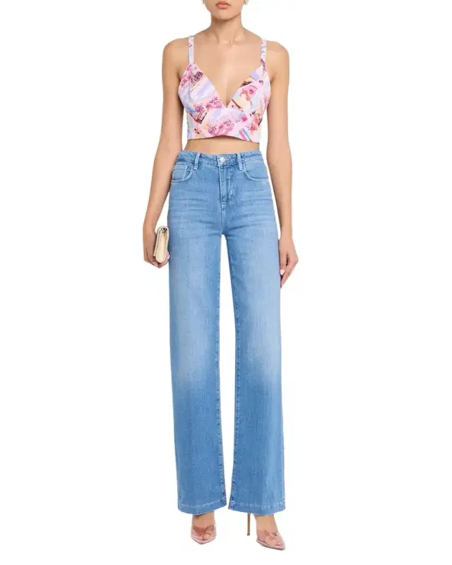 L 'AGENCE Clayton High Rise Wide-Leg Jeans