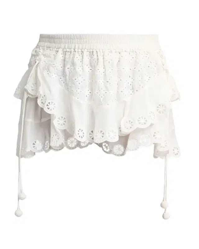Neis Eyelet Ruffle Pull-On Shorts